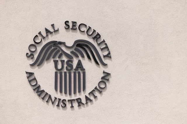 A Social Security Administration field office sign in Anaheim, California on March 29, 2025.
