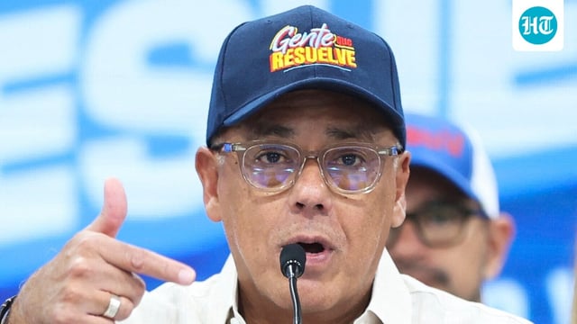 (FILES) Venezuela's National Assembly President Jorge Rodriguez warned on October 5, 2025, of a plan by extremists to place explosives in the US embassy in Caracas, amid growing tension between the two countries over Washington's military deployment in the Caribbean.