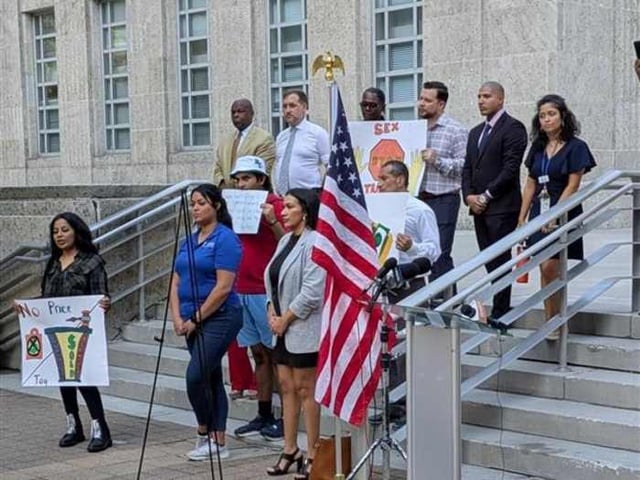 Houston activists sound alarm outside City Hall over sex trafficking resources ahead of 2026 FIFA World Cup