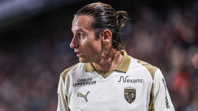 Florian Thauvin sous le maillot du RC Lens contre le Stade Rennais en septembre dernier.