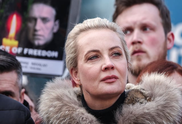La veuve du principal opposant russe Alexeï Navalny, Ioulia Navalnaïa, à Berlin, en mars 2025.