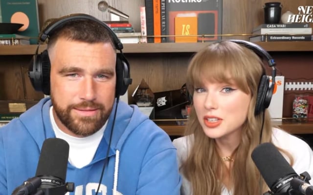 Taylor Swift negó rotundamente que planee dejar la música después de casarse con Travis Kelce. (Foto: New Heights / YouTube)