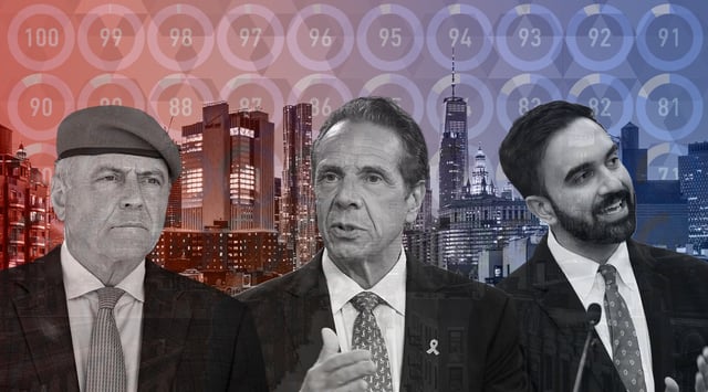 The New York City mayoral candidates. (JTA Graphic)