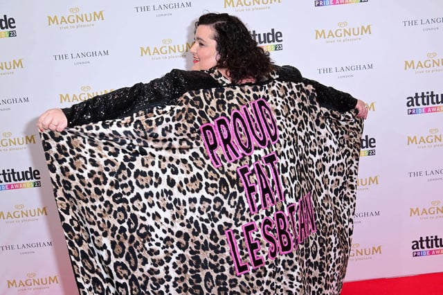 Barbara Butch arrive à la cérémonie des Attitude PRIDE Awards, le 22 juin 2023, à Londres.