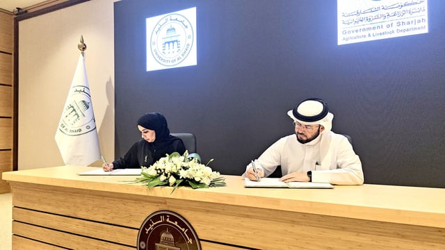 شراكة بحثية بين "زراعة الشارقة" وجامعة الذيد