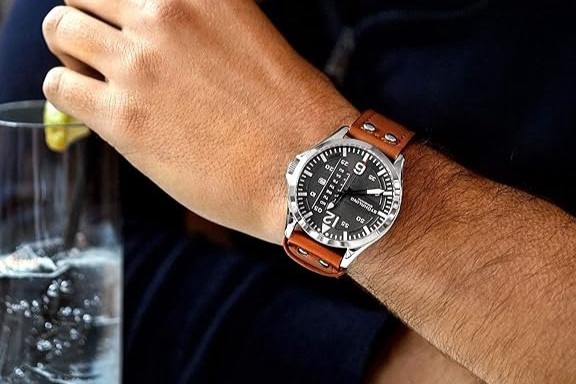 The Stuhrling Aviation Watch is on sale for almost 80 percent off. [Courtesy: Amazon]
