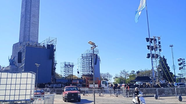 El Monumento a la Bandera se prepara para el Tricentenario de Rosario