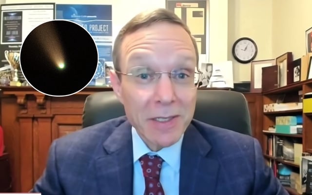 El astrofísico Avi Loeb explicó por que las imágenes del 3I/ATLAS, captadas por la NASA desde Marte, muestran una forma distorsionada. (Foto referencial: Newsmax / YouTube)