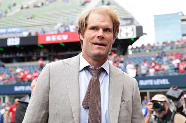 SEATTLE, WASHINGTON - SEPTEMBER 07: Broadcaster Greg Olsen looks on prior to the game between the Seattle Seahawks and the San Francisco 49ers during the game at Lumen Field on September 07, 2025 in Seattle, Washington. (Photo by Steph Chambers/Getty Images)