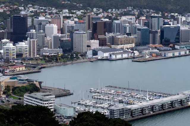 A view of Lambton Harbour and the city skyline in Wellington, New Zealand, September 24, 2025. REUTERS/Marty Melville