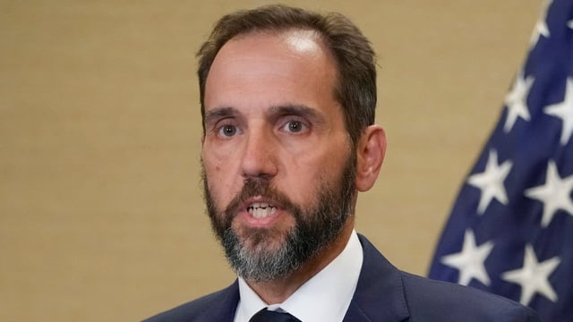Special counsel Jack Smith speaks about an indictment of former President Donald Trump, Aug. 1, 2023.