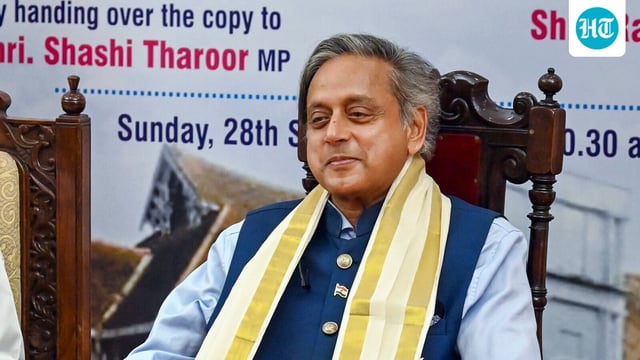 Thiruvananthapuram Congress MP Shashi Tharoor during an event