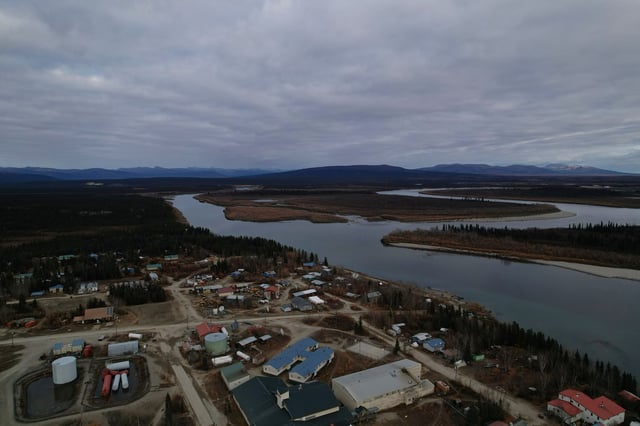 The Gates of the Arctic National Park and Preserve, where the Ambler Road project would pass through, is visible from Ambler, Alaska, Sunday, Sept. 28, 2025. (AP Photo/Annika Hammerschlag)