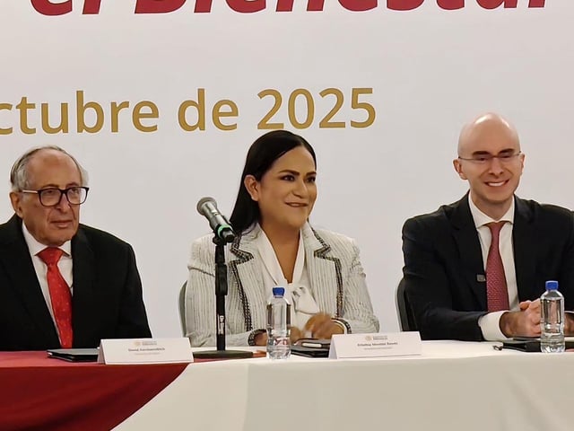 Secretaría del Bienestar, Ariadna Montiel Reyes, firma convenio.