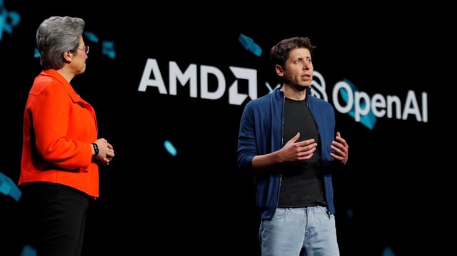 Lisa Su (AMD) and Sam Altman (OpenAI) on stage