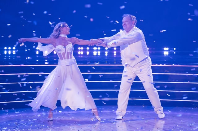 Andy Richter and Emma Slater on “Dancing with the Stars” Sept. 30.