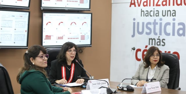 Presidenta del Poder Judicial anunció la implementación de más unidades de flagrancia en cortes de todo el país. Foto: PJ