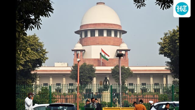 A view of the Supreme Court building, the apex judicial body of India