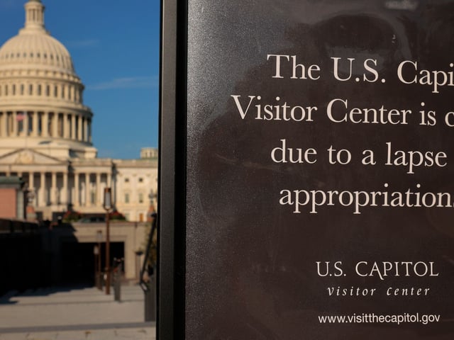 The U.S. Capitol Visitors Center is closed to visitors during the federal government shut down
