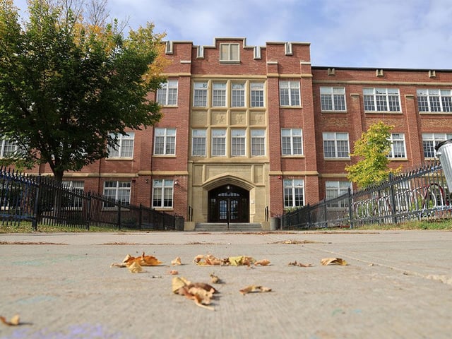 Crescent Heights High School in Calgary was closed and quiet on the first day of the provincial teachers' strike on Monday, Oct. 6, 2025.