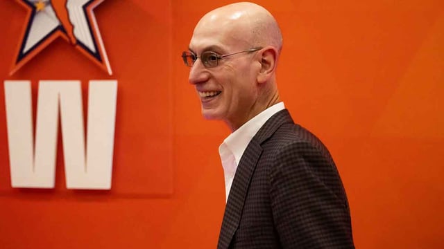 Jul 20, 2024; Phoenix, AZ, USA; NBA commissioner Adam Silver arrives prior to the WNBA All Star Game at Footprint Center. Mandatory Credit: Mark J. Rebilas-Imagn Images