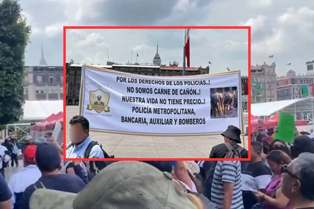 La movilización tuvo como objetivo principal exigir la remoción de ciertos mandos dentro de la corporación. | Crédito: captura en X (@AnnaLuOG1)
