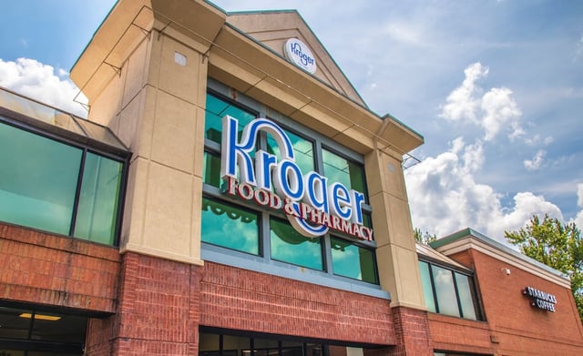 Kroger grocery store is pictured in Lawrenceville, Georgia, in July of 2020.
