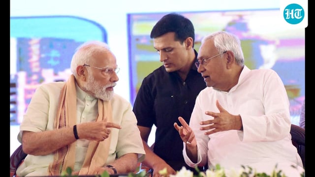 The NDA is looking to repeat its performance from the 2024 Lok Sabha elections when it won 174 of the 243 assembly constituencies, resulting in it winning 30 of the 40 parliamentary constituencies in the state (HT Photo)