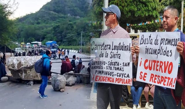 Paro en Cajamarca: rondas campesinas bloquean carretera Fernando Belaúnde y aíslan el norte del país