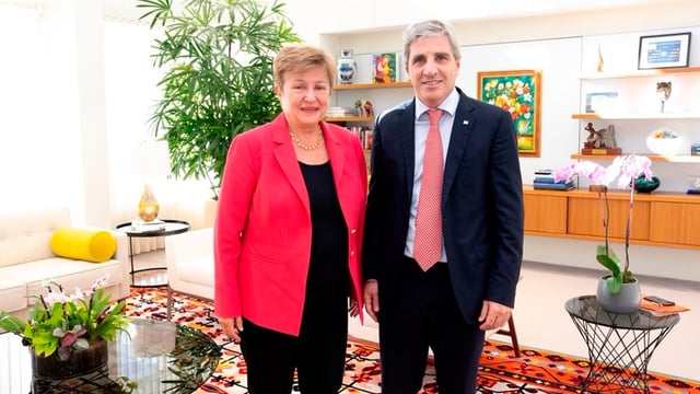 Kristalina Georgieva destacó la reunión con Luis Caputo.