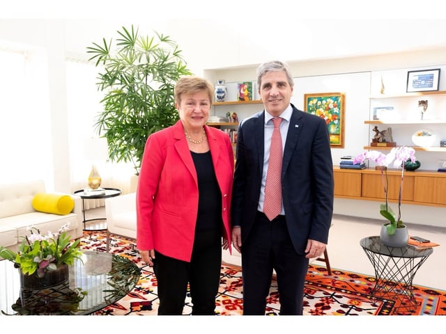 Kristalina Georgieva se reunió con Luis Caputo.
