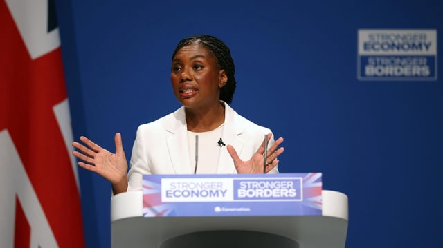 Kemi Badenoch auf dem Parteitag der Tories.