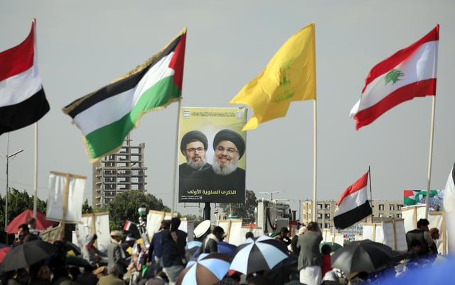 Protesta de seguidores hutís en Sanaa, la capital de Yemen, contra Israel.