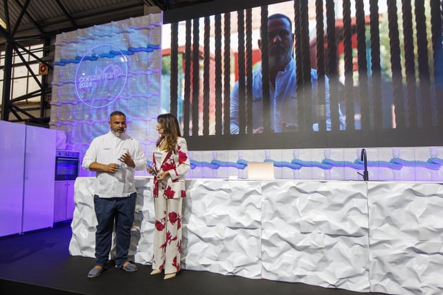 Showcooking del chef Ángel León durante la edición anterior de la feria.