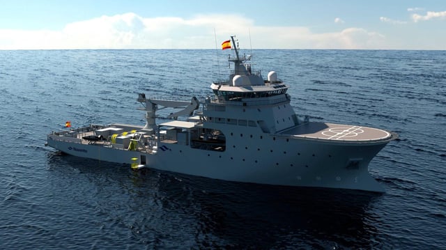 Imagen de un Buque de Acción Marítima (BAM) de Navantia.