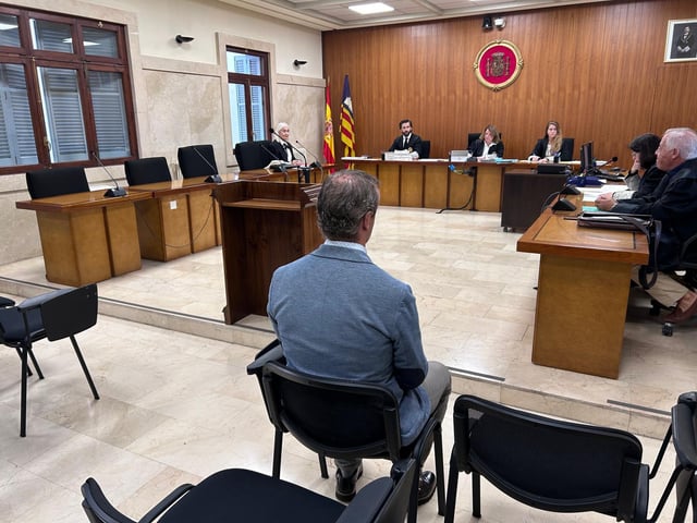 El acusado, este martes, en el juicio en la Audiencia de Palma.