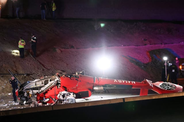 Un helicóptero se estrelló en California (AP).