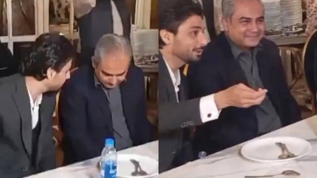 Mohsin Naqvi attends Abrar Ahmed's Reception