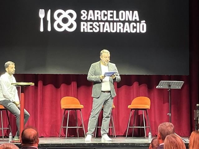Vendrell, durante la presentación de Barcelona Restauració, este martes.