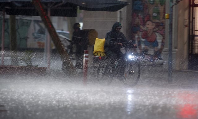 Barcelona. 21.09.2025. Intensa lluvia en Barcelona.