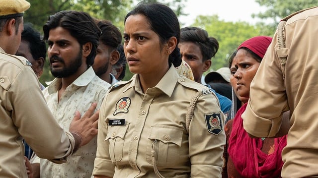 Shahana Goswami in a still from Santosh.