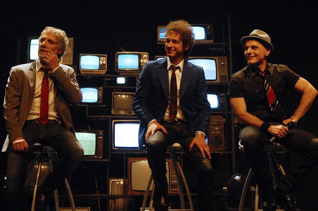 Charly Alberti, Gustavo Cerati y Zeta Bosio, durante la conferencia de prensa en la que anunciaron "Me verás volver", la último que realizaron juntos. Fue el 20 de septiembre de 2007. (Archivo/ La Voz)