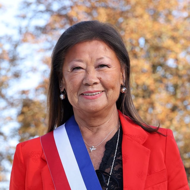 Jeanne d'Hauteserre, maire du 8e arrondissement de Paris, lors de l'inauguration du Jardin des Ambassadeurs à Paris, le 2 octobre 2023.