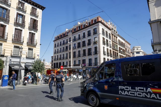 Un edificio se derrumba en el centro de Madrid