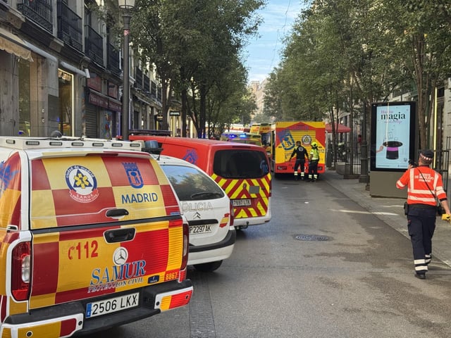 Un edificio se derrumba en el centro de Madrid