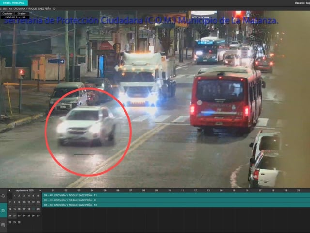 La camioneta Chevrolet Tracker que levantó a las chicas cerca de la rotonda de La Tablada, en La Matanza.