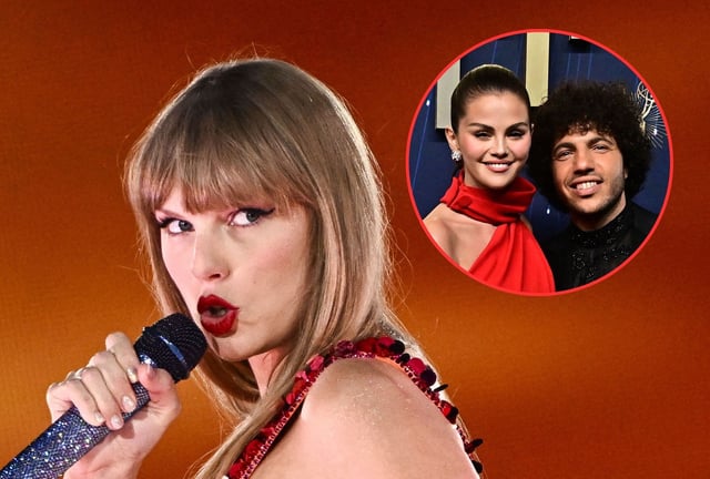 Taylor Swift reveló el tema que no tocó durante su discurso en la boda de Selena Gomez y Benny Blanco. (Foto: JULIEN DE ROSA / Frederic J. Brown / AFP)