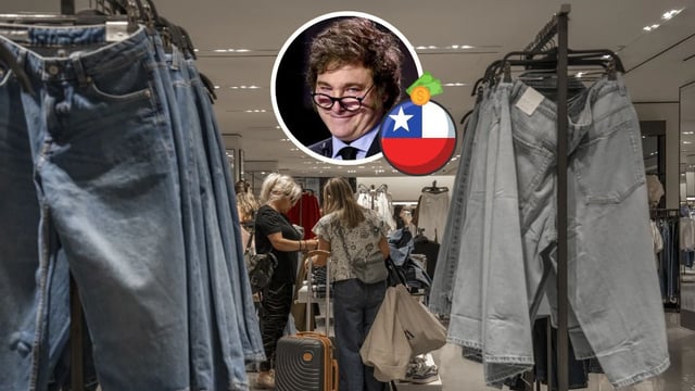 La nota de Bloomberg: \"Argentinos van a Chile a gastar los dólares que Milei necesita\"