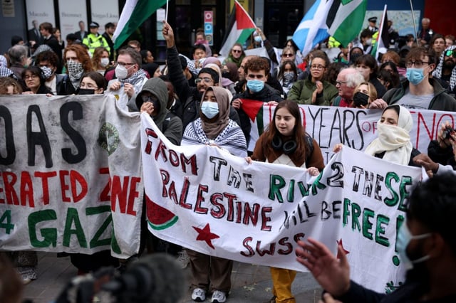 Hundreds of students from London universities held a joint march on 7 October (Photo: Dan Kitwood/Getty)