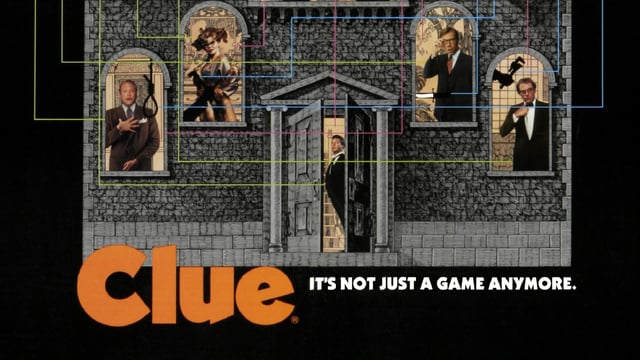 The theatrical poster for the 1985 'Clue' movie.